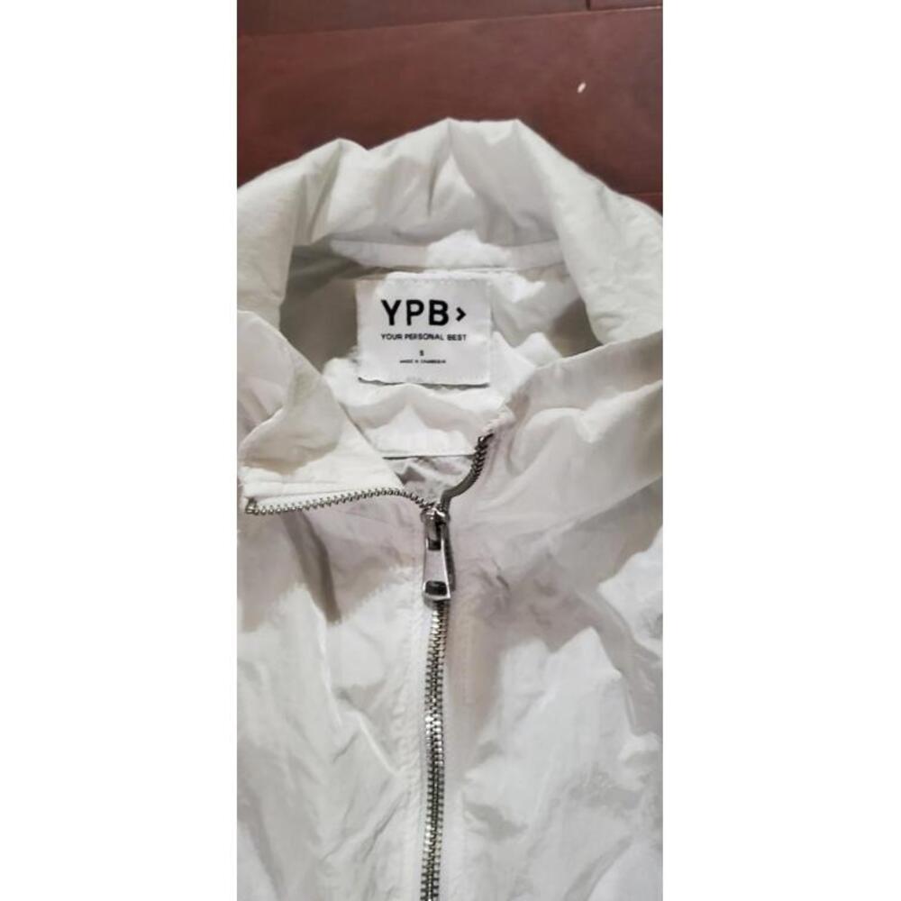 YPB Jacket Shorts Set Womens S-M Full Zip Lounge Activewear Matching White Blue - Picture 6 of 9